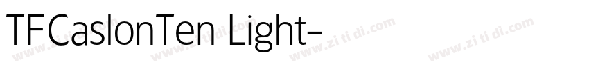 TFCaslonTen Light字体转换